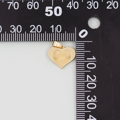 Gold Heart Charms,18K Gold Filled Heart Pendant,Heart Charm Bracelet Necklace for DIY Jewelry Making Supply