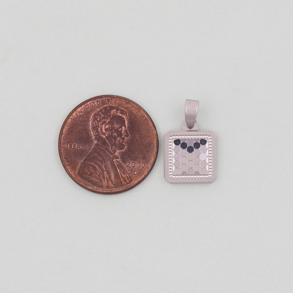 Stainless Steel Square Charm Pendant for Jewelry Making