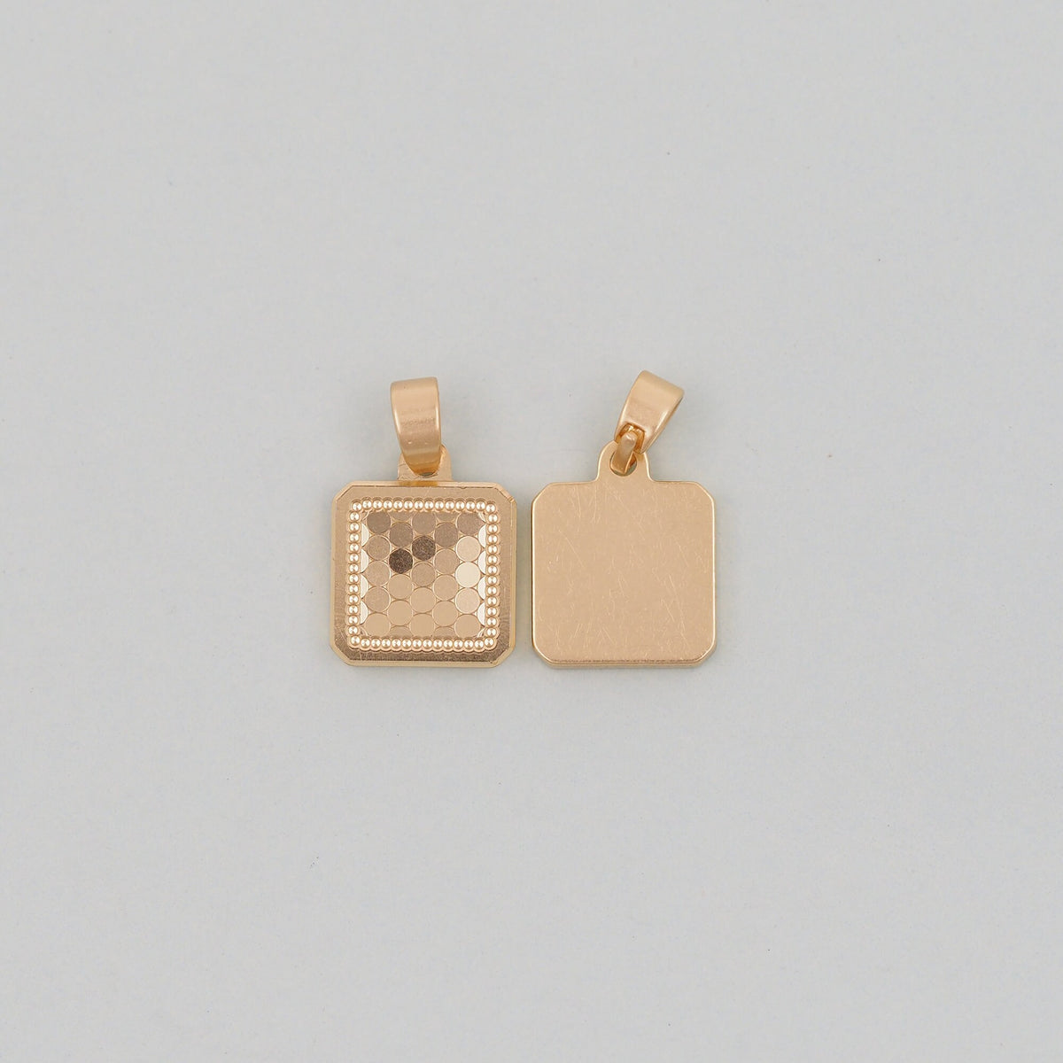 Stainless Steel Square Charm Pendant for Jewelry Making