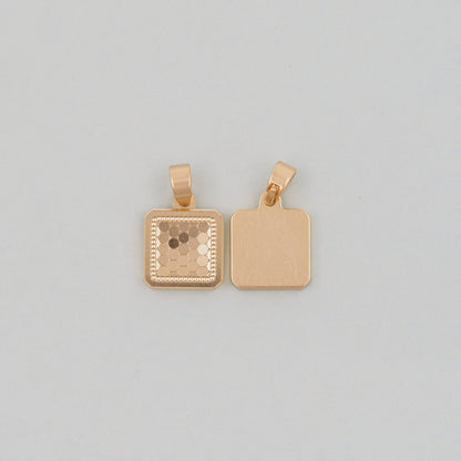 Stainless Steel Square Charm Pendant for Jewelry Making