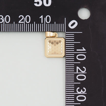 Stainless Steel Square Charm Pendant for Jewelry Making