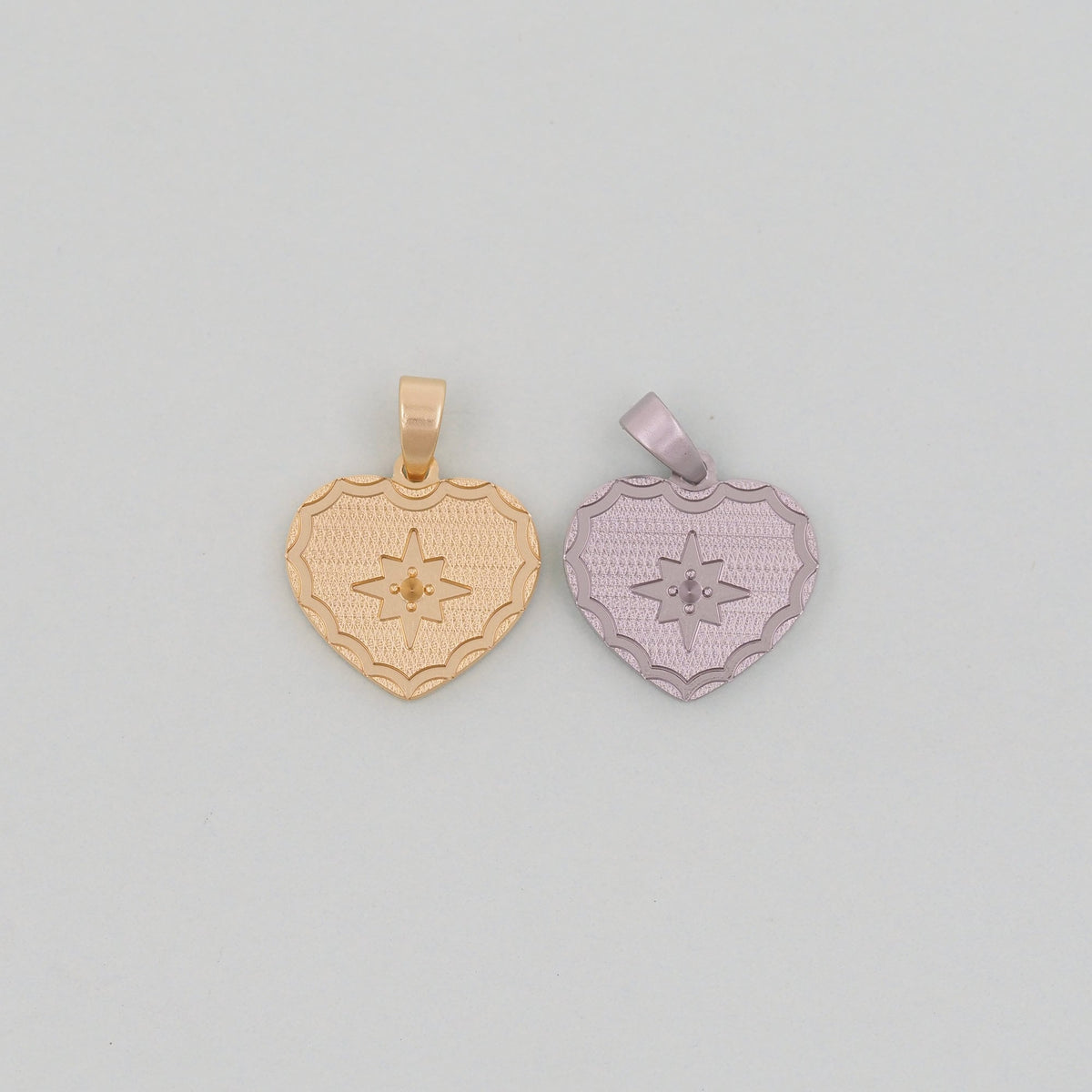 18K Gold Filled Heart Charm Pendant for Jewelry Making
