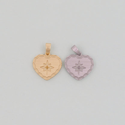 18K Gold Filled Heart Charm Pendant for Jewelry Making