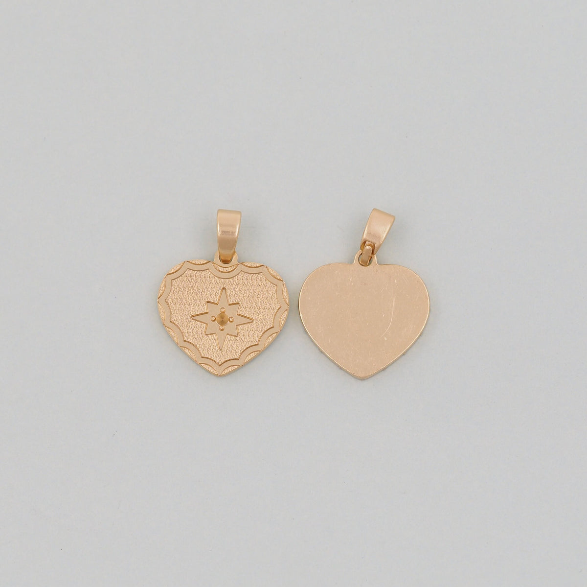 18K Gold Filled Heart Charm Pendant for Jewelry Making