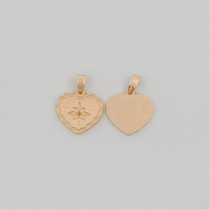 18K Gold Filled Heart Charm Pendant for Jewelry Making