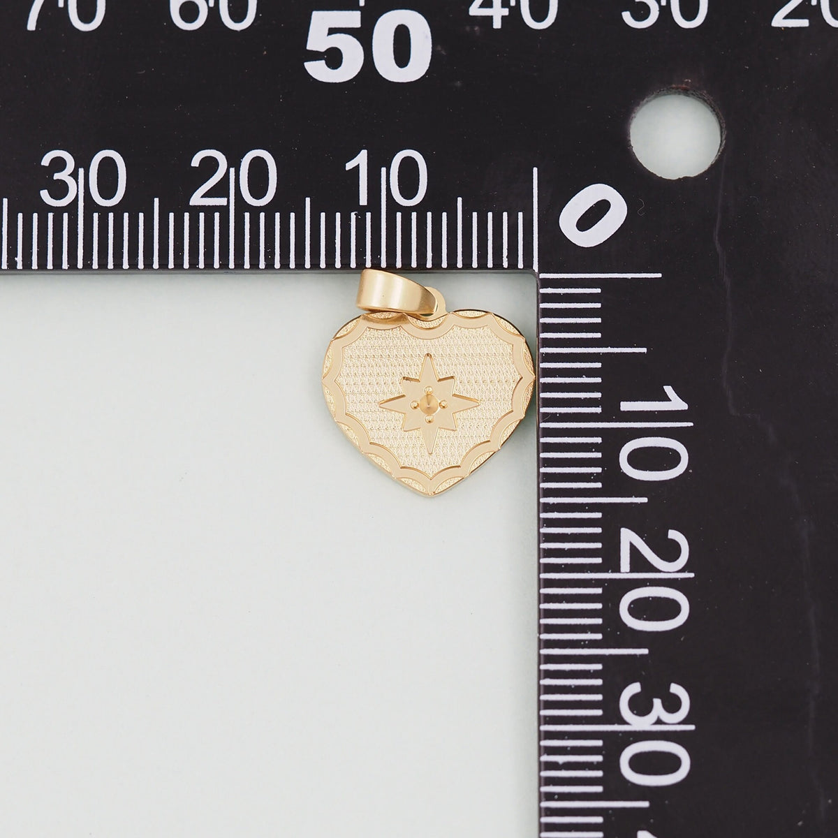 18K Gold Filled Heart Charm Pendant for Jewelry Making