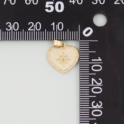 18K Gold Filled Heart Charm Pendant for Jewelry Making