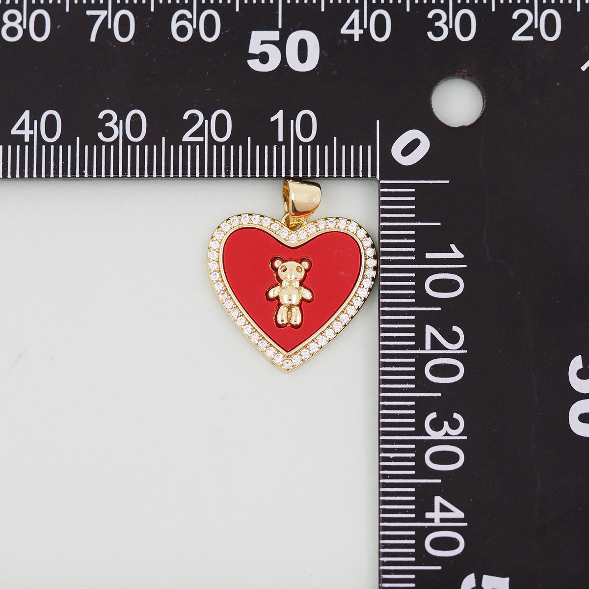 18K Gold Filled Heart Charm Pendant for Jewelry Making