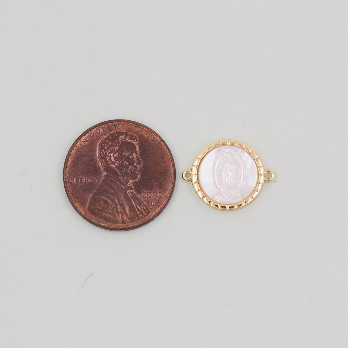 18K Gold Filled Virgin Mary Charm Pendant for Jewelry Making