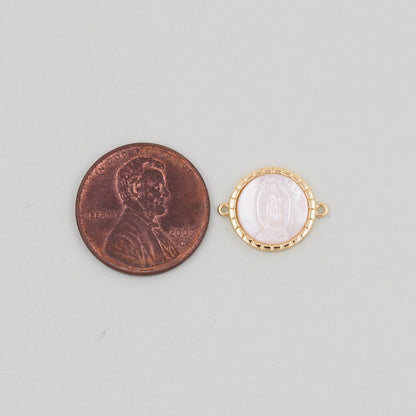 18K Gold Filled Virgin Mary Charm Pendant for Jewelry Making