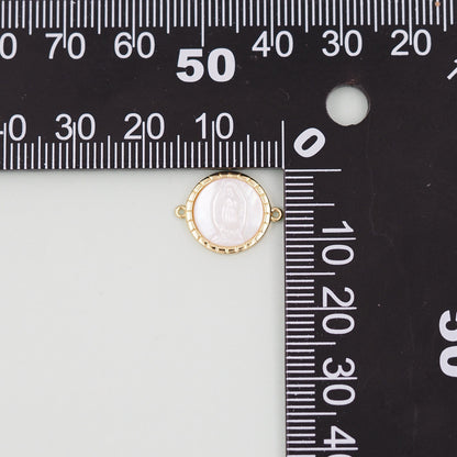 18K Gold Filled Virgin Mary Charm Pendant for Jewelry Making