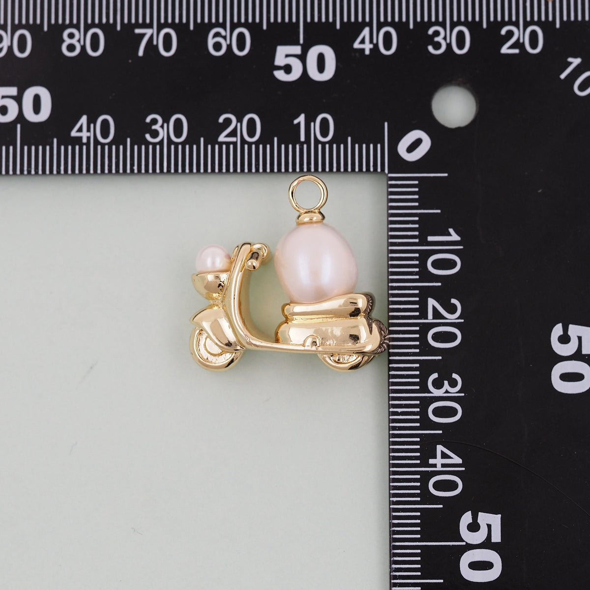 Gold motorcycle Charms,18K Gold Filled motorcycle Pendant,motorcycle Charm Bracelet Necklace for DIY Jewelry Making Supply