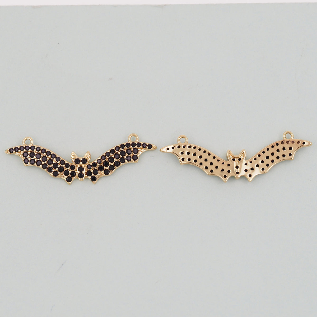 Gold bat Charms,18K Gold Filled bat Pendant,bat halloween Charm Bracelet Necklace for DIY Jewelry Making Supply