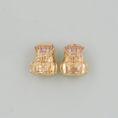 Gold Backpack Charms,18K Gold Filled Backpack Pendant Charm Bracelet Necklace for DIY Jewelry Making Supply