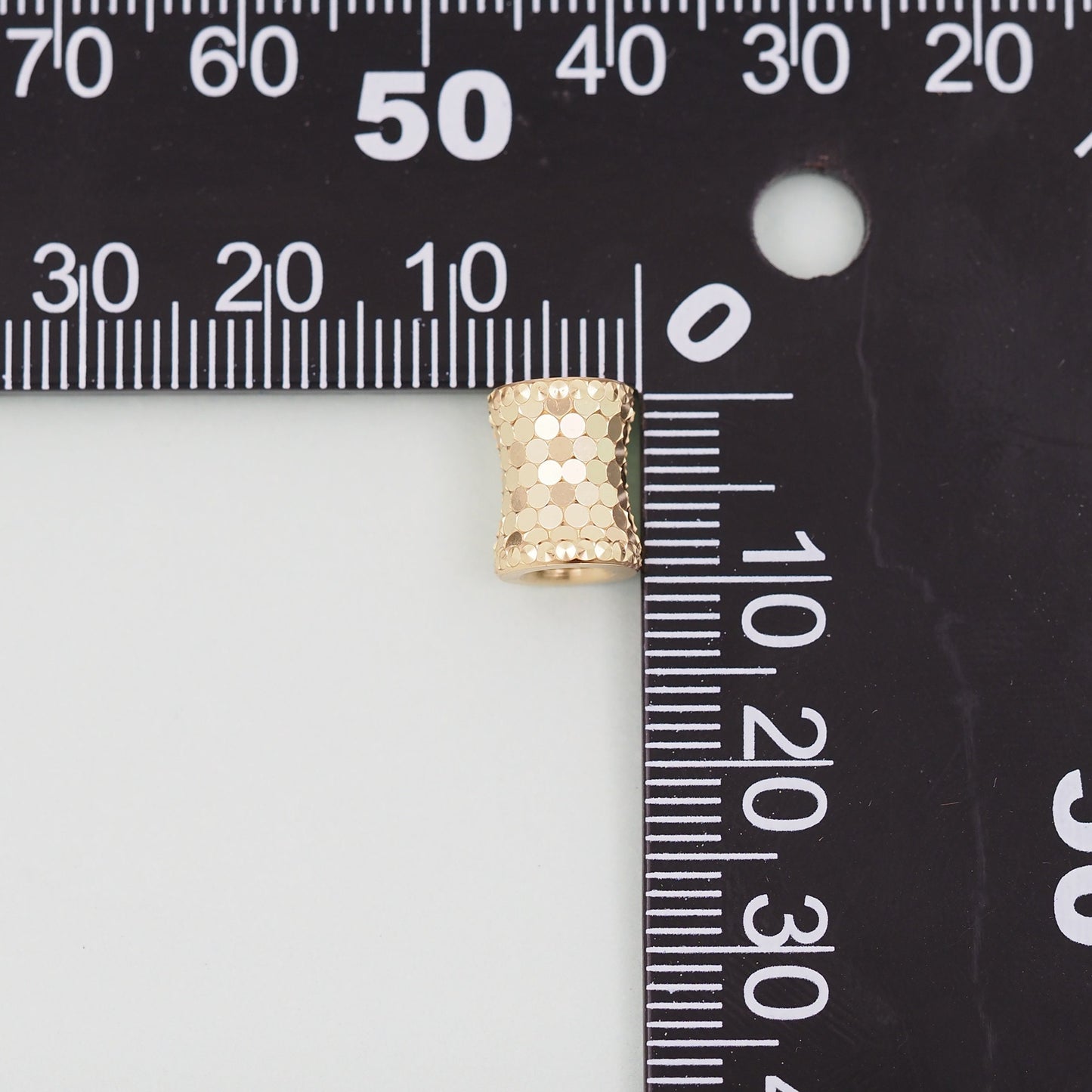 Gold Barrel Beads Charms,18K Gold Filled Stainless steel Tube spacer beads Bracelet Necklace for DIY Jewelry Making Supply