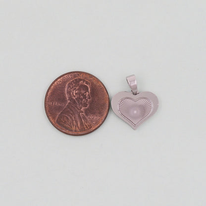 Gold Heart Charms,18K Gold Filled Heart Pendant,Heart Charm Bracelet Necklace for DIY Jewelry Making Supply