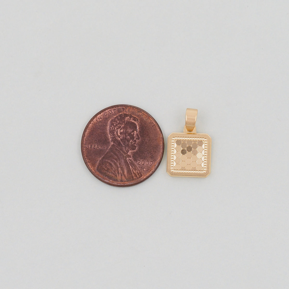 Stainless Steel Square Charm Pendant for Jewelry Making