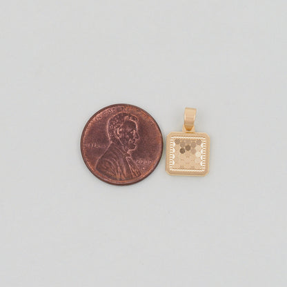 Stainless Steel Square Charm Pendant for Jewelry Making