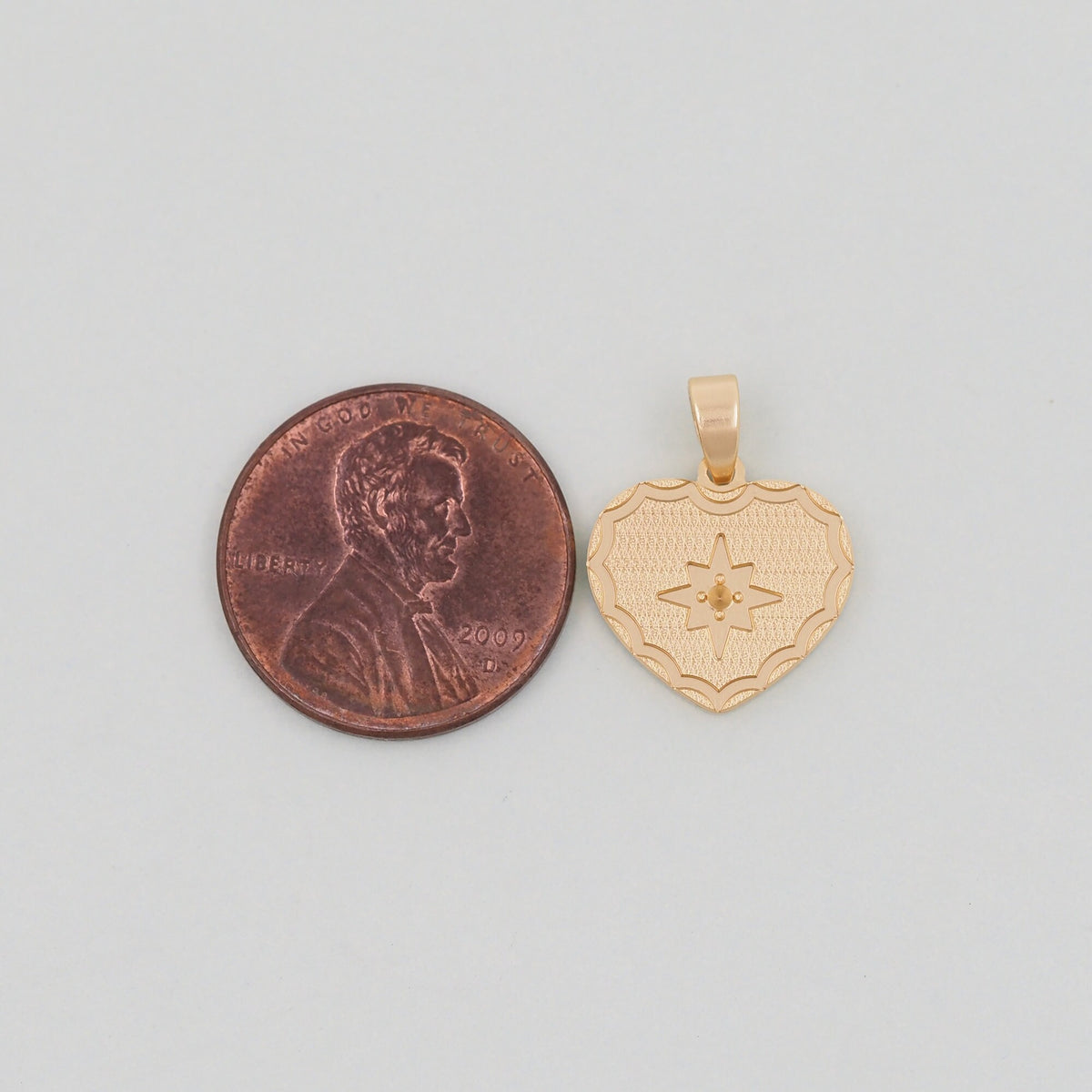 18K Gold Filled Heart Charm Pendant for Jewelry Making