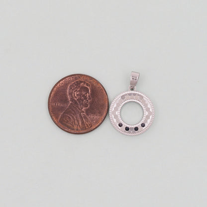 Gold Round Charms,18K Gold Filled Round Donut Pendant,Round Charm Bracelet Necklace for DIY Jewelry Making Supply