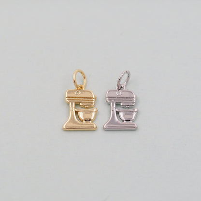 Gold Coffee machine Charms,18K Gold Filled Coffee machine Pendant Charm Bracelet Necklace for DIY Jewelry Making Supply