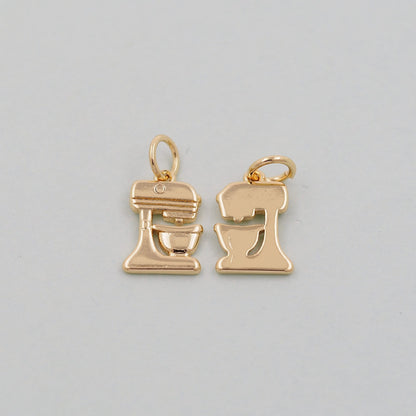 Gold Coffee machine Charms,18K Gold Filled Coffee machine Pendant Charm Bracelet Necklace for DIY Jewelry Making Supply