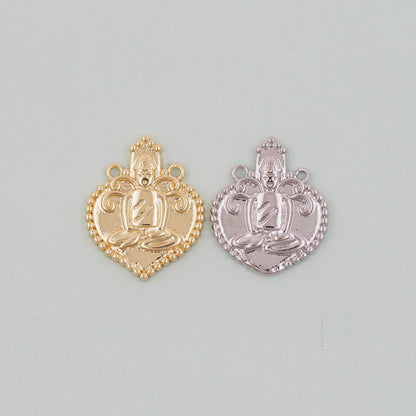 Gold Buddha Charms,18K Gold Filled Buddha Pendant,Religious Charm Bracelet Necklace for DIY Jewelry Making Supply