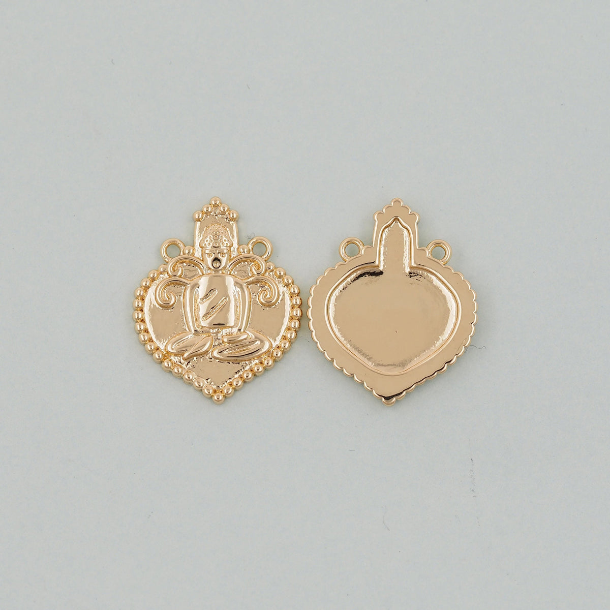 Gold Buddha Charms,18K Gold Filled Buddha Pendant,Religious Charm Bracelet Necklace for DIY Jewelry Making Supply
