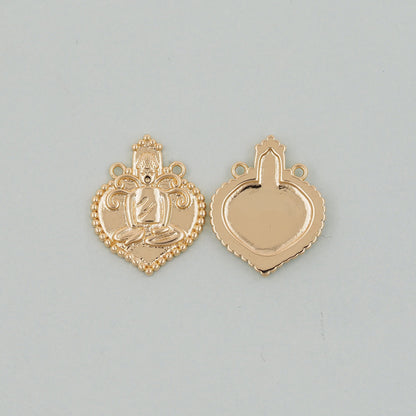 Gold Buddha Charms,18K Gold Filled Buddha Pendant,Religious Charm Bracelet Necklace for DIY Jewelry Making Supply