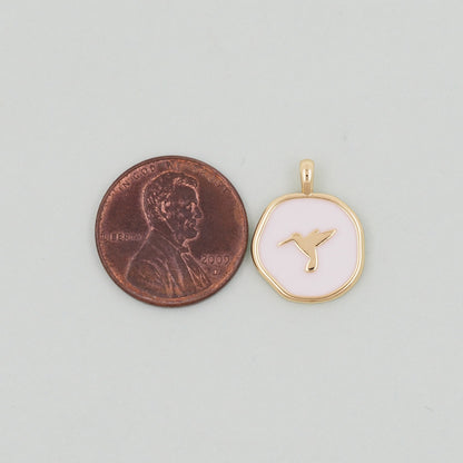 Gold Bird Charms,18K Gold Filled Bird Pendant,Enamel Bird Charm Bracelet Necklace for DIY Jewelry Making Supply