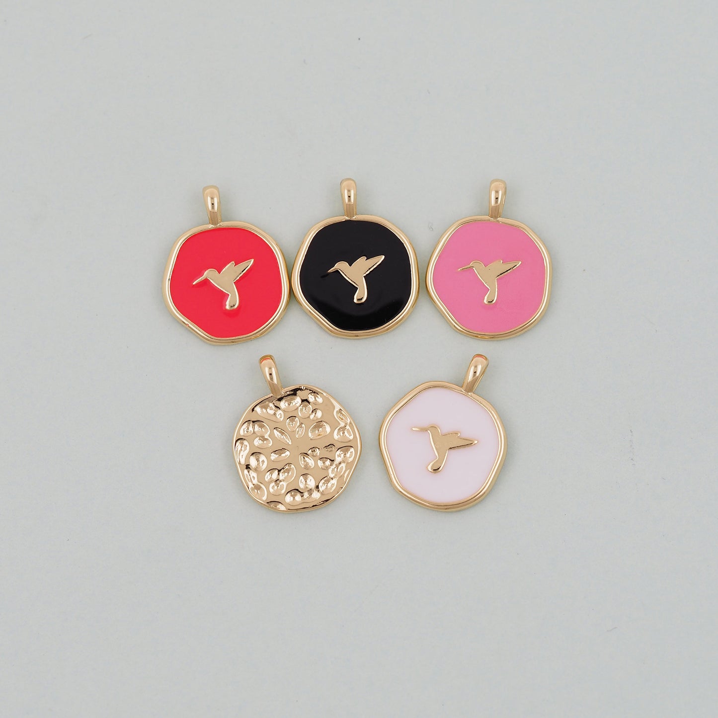 Gold Bird Charms,18K Gold Filled Bird Pendant,Enamel Bird Charm Bracelet Necklace for DIY Jewelry Making Supply