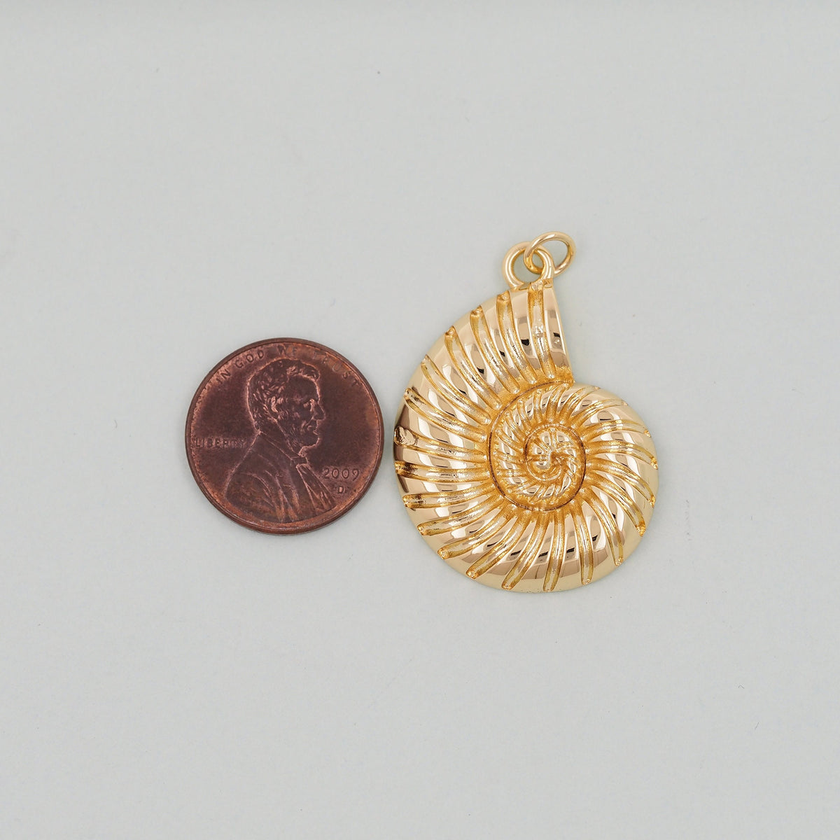 Gold Shell Charms,18K Gold Filled Conch Shell Pendant,Conch Shell Charm Bracelet Necklace for DIY Jewelry Making Supply