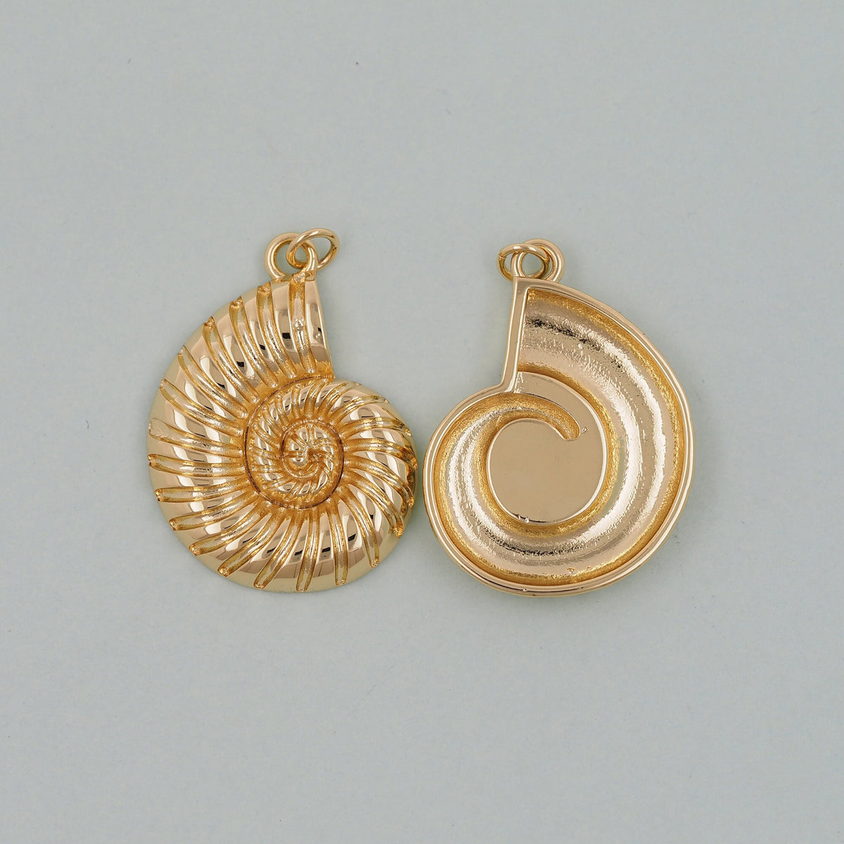 Gold Shell Charms,18K Gold Filled Conch Shell Pendant,Conch Shell Charm Bracelet Necklace for DIY Jewelry Making Supply