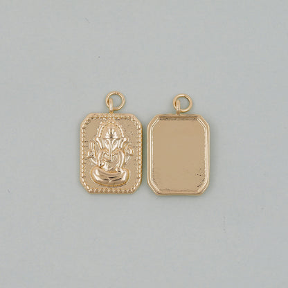 Gold Buddha Charms,18K Gold Filled Buddha Pendant,Religious Charm Bracelet Necklace for DIY Jewelry Making Supply