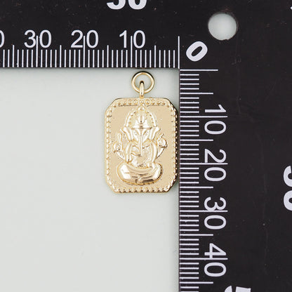 Gold Buddha Charms,18K Gold Filled Buddha Pendant,Religious Charm Bracelet Necklace for DIY Jewelry Making Supply