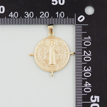18K Gold Filled Cat CZ Charm Pendant for Jewelry Making