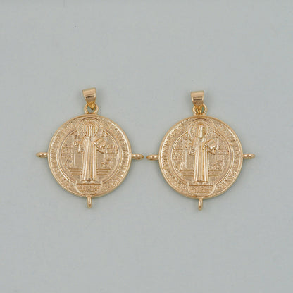 18K Gold Filled Cat CZ Charm Pendant for Jewelry Making