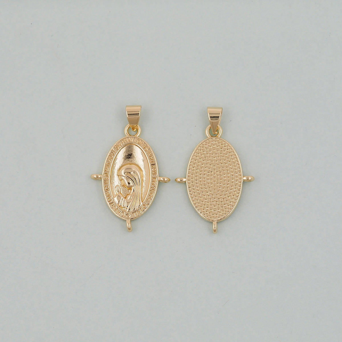 Gold Pray virgin mary Charms,18K Gold Filled pray Our Lady Pendant Bracelet Necklace for DIY Jewelry Making Supply