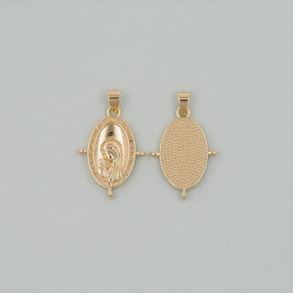 Gold Pray virgin mary Charms,18K Gold Filled pray Our Lady Pendant Bracelet Necklace for DIY Jewelry Making Supply