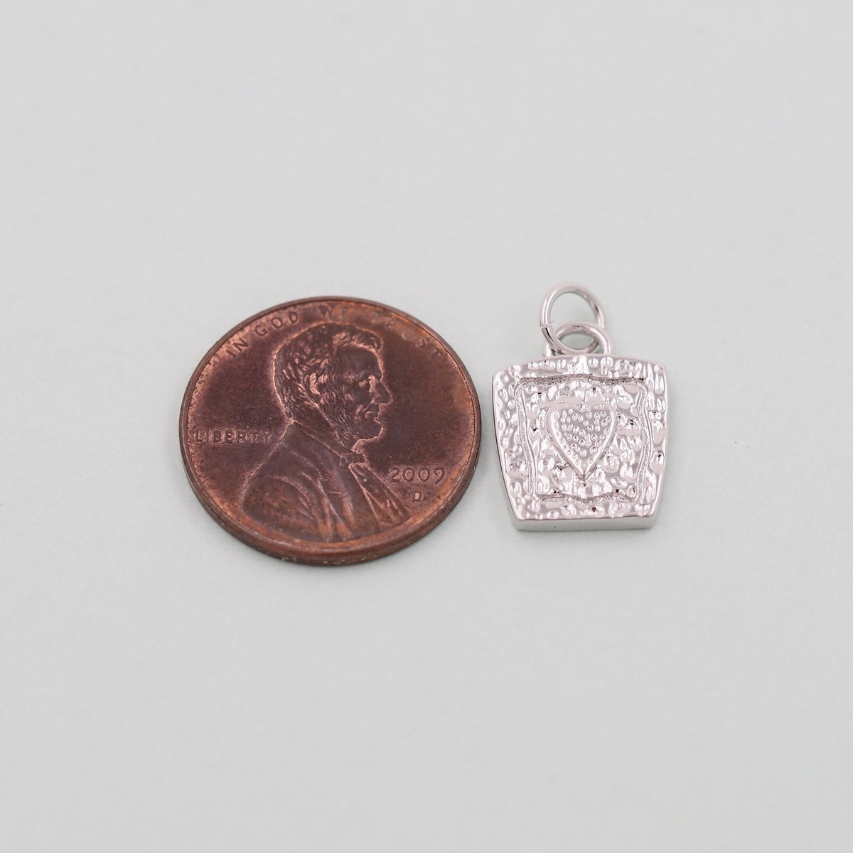 18K Gold Filled Heart Charm Pendant for Jewelry Making