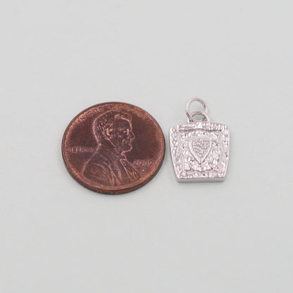 18K Gold Filled Heart Charm Pendant for Jewelry Making