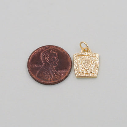 18K Gold Filled Heart Charm Pendant for Jewelry Making