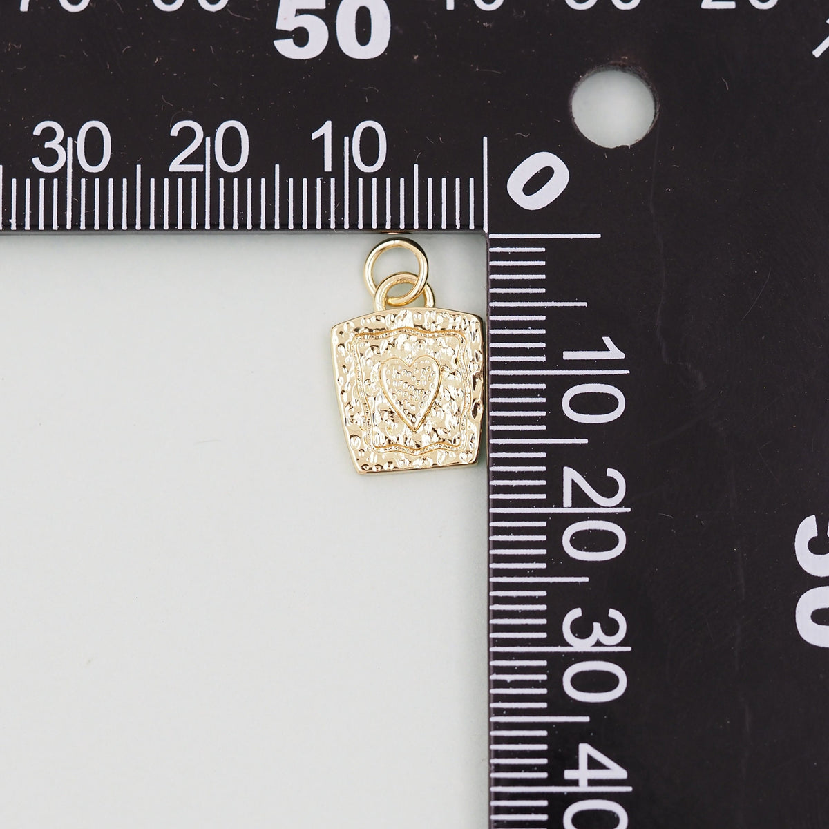 18K Gold Filled Heart Charm Pendant for Jewelry Making