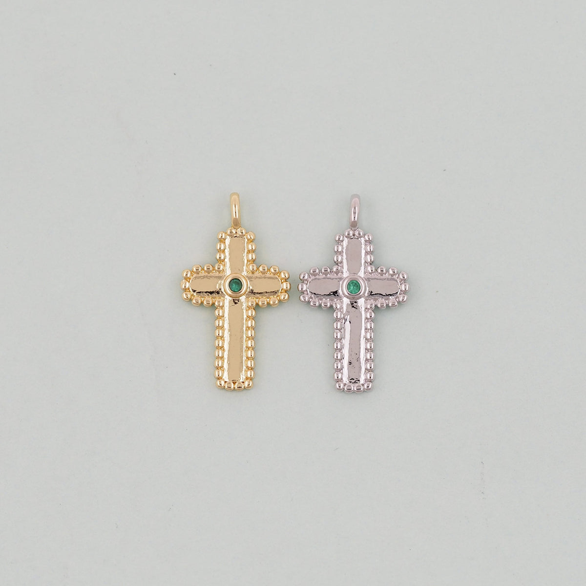 Gold Cross Charms,18K Gold Filled Cross Pendant,Cross Charm Bracelet Necklace for DIY Jewelry Making Supply