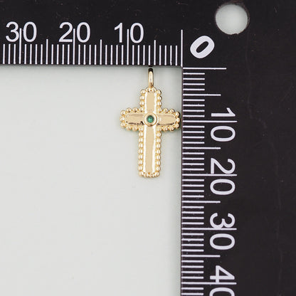 Gold Cross Charms,18K Gold Filled Cross Pendant,Cross Charm Bracelet Necklace for DIY Jewelry Making Supply