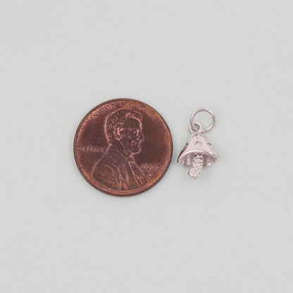 Gold mushroom Charms,18K Gold Filled mushroom Pendant,Silver mushroom Charm Bracelet Necklace for DIY Jewelry Making Supply