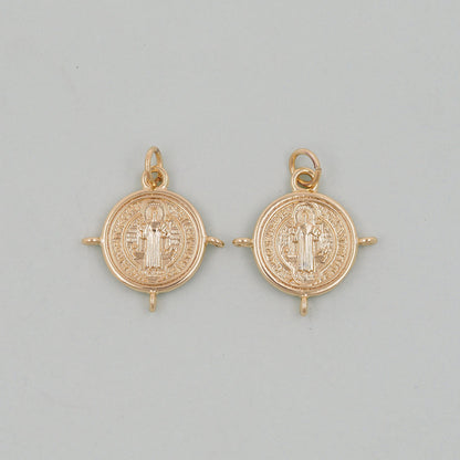 Gold Jesus Charms,18K Gold Filled Jesus Pendant,Religious Protect Charm Bracelet Necklace for DIY Jewelry Making Supply