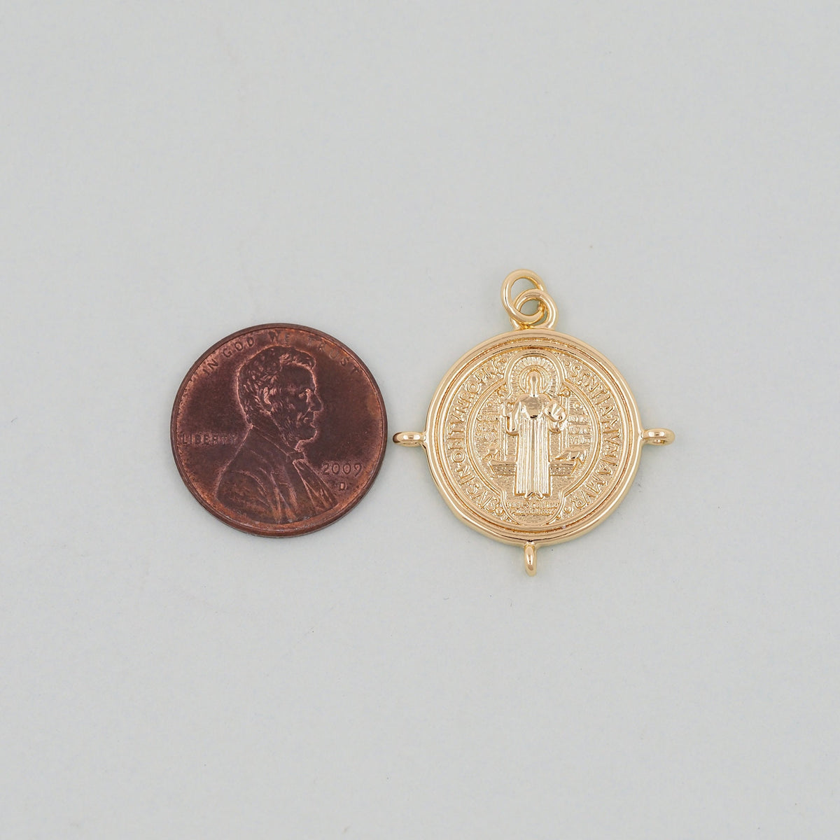 18K Gold Filled Cat CZ Charm Pendant for Jewelry Making