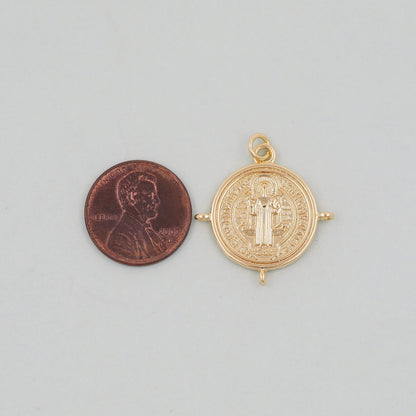 18K Gold Filled Cat CZ Charm Pendant for Jewelry Making