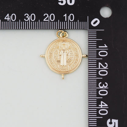 18K Gold Filled Cat CZ Charm Pendant for Jewelry Making